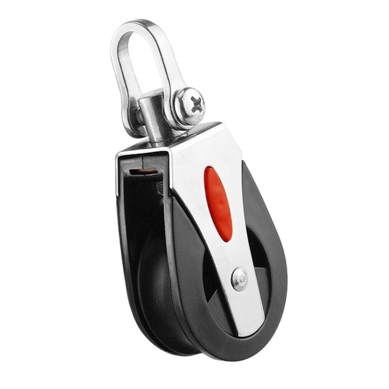 1 sztuk ze stali nierdzewnej stalowe koło linowe jednokołowy obrotowy bloczek linowy robić podnoszenia łożysko blokowe, dźwig samochodowy narzędzie