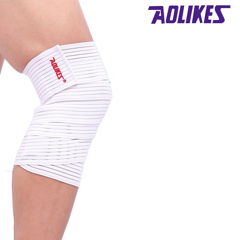 Aolikes 1 st bandagem elastisk knäskydd sporttejp kinesiologiskt elastiskt band joelheira vendas deporte a -1516: Vit / Längd 120cm