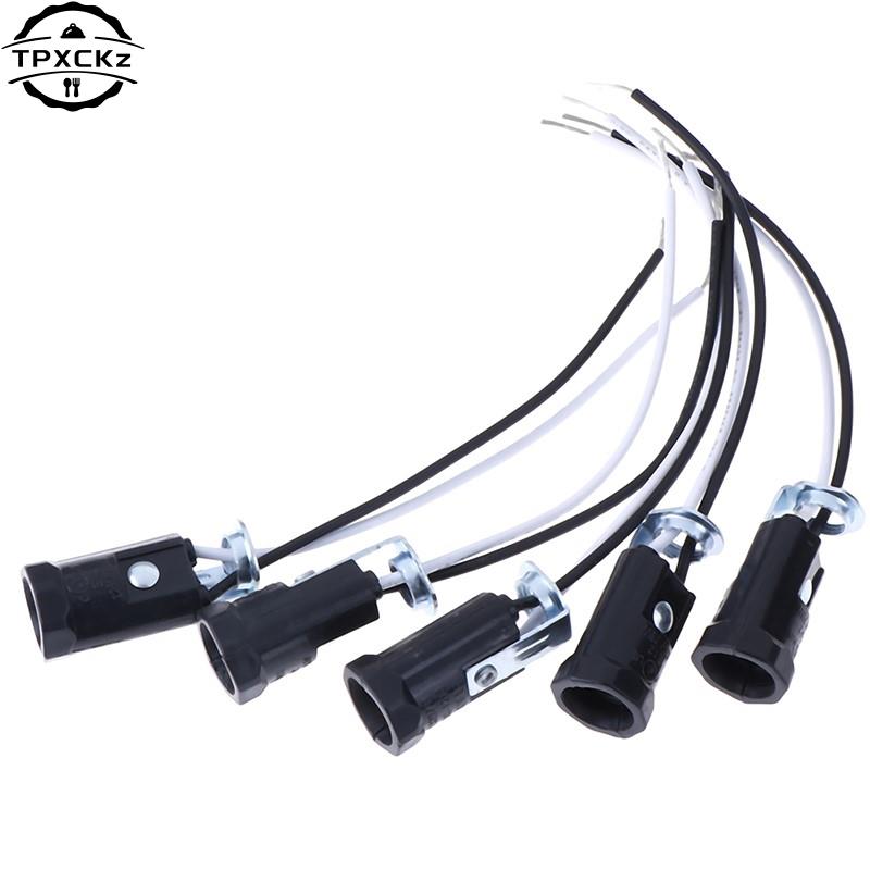 E12 Candelabro Base, Suporte da lâmpada, Tomadas de Luz, Keyless, 20cm Fio Leva Acessórios, Lâmpada Peças de Reposição Iluminação, 5Pcs
