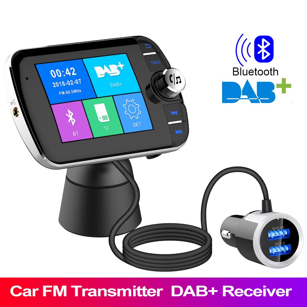 Mini Car Radio Receiver Car Europe Dab Plus Digital Broadcast FM Receiver Multiple Music Formats With 2.5 Inch Screen Automotive: Default Title