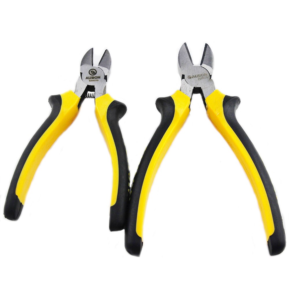 AUBON 1pc* 6" 8" Diagonal Cutting Pliers Plastic Side Cutter Diagonal Pliers Cable Cutters Electrician Hand Tools