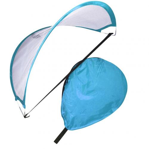 Calcio pieghevole rete di rimbalzo porta cancello di calcio pratica di rimbalzo maglia Golf Baseball Hockey tiro-assistenza attrezzature per l&#39;allenamento aiuto: Light Blue