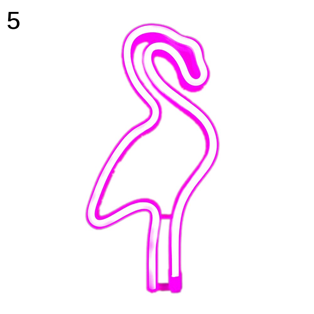 Cool hult flamingo hjerte ananas form bryllupsfest nat lys indretning neon lampe: 5