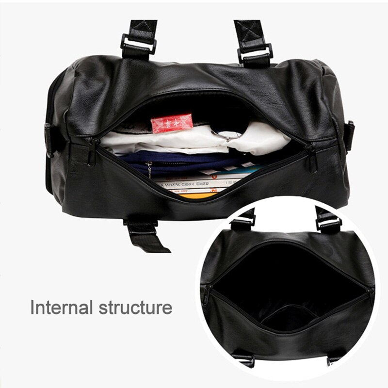 Bolso de cuero para gimnasio y deportes al aire libre para hombre y mujer, bolsa de viaje multifunción para entrenamiento, Fitness, Yoga, XA918WD