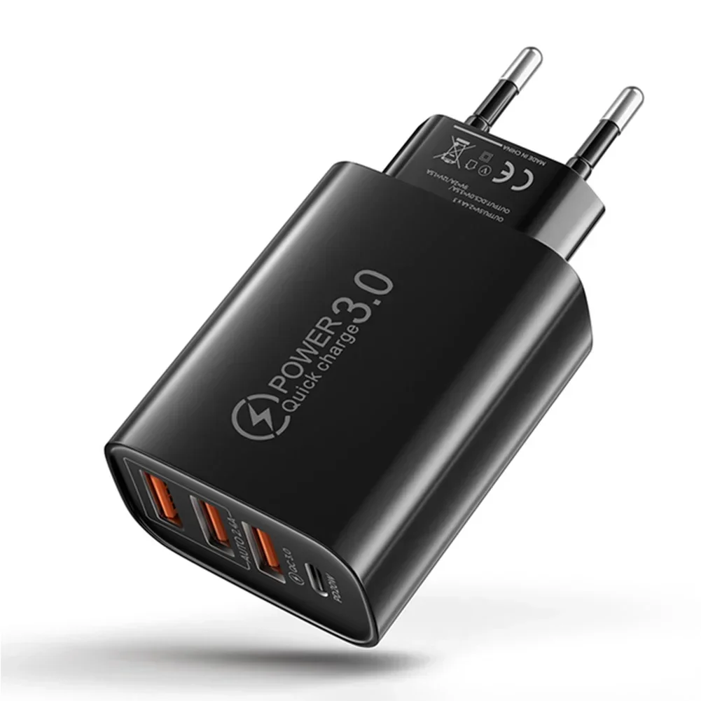 20W Type C snellader Meerdere 4-poorten USB-oplader voor mobiele telefoon QC 3.0 PD snellaadadapter voor iPhone 15 Xiaomi Huawei