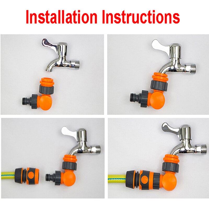 1X Quick Connector Rotatable Water Tap Splitter Irrigation Agriculture Quick Water Connector Water Control Valve