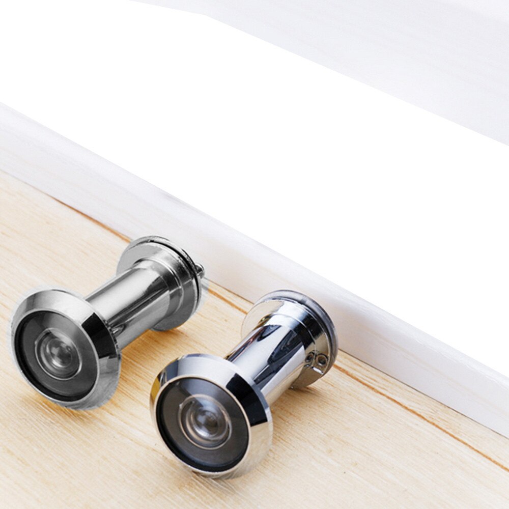 200° Wide Viewing Angle Security Door Eye Spy Hole Peephole Viewer Adjustable Glass Lens Security Privacy Cover Door Part