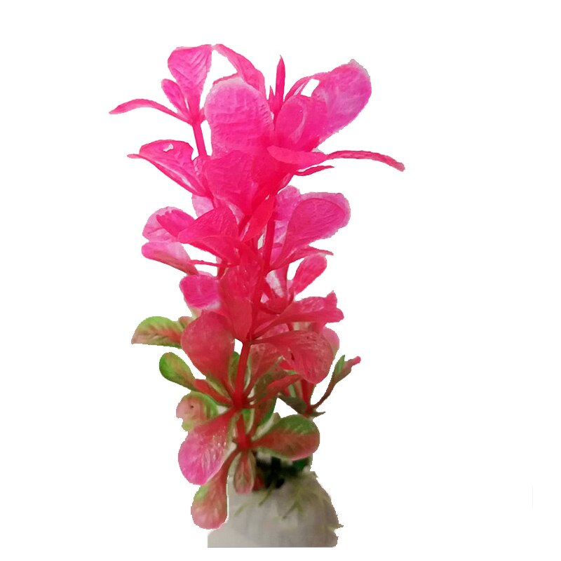 1pcs Artificial Fish Tank Decorations Aquarium Artificial Plastic Plants Decor Aquarium Landscape: Burgundy