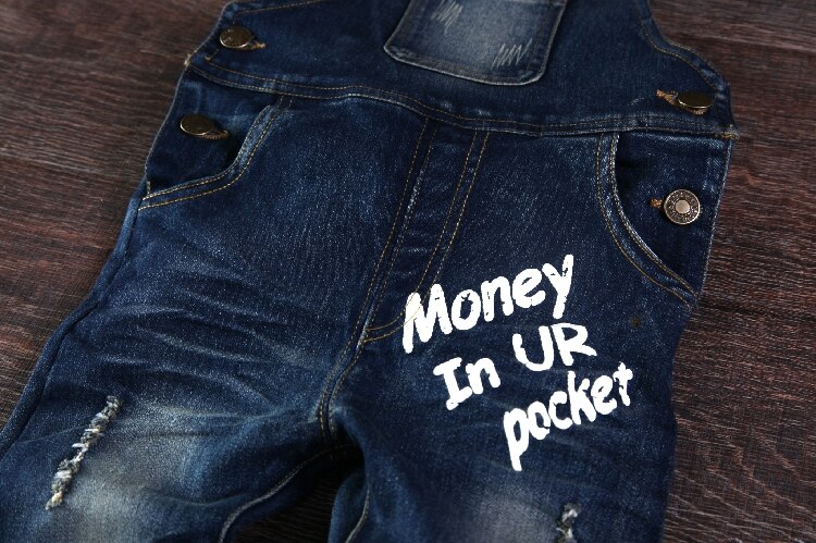 Lente Herfst Jongen Baby Algehele Bib Denim Rompertjes Baby Jumpsuit Kinderkleding Kind Broek Broek Katoen Losse Effen