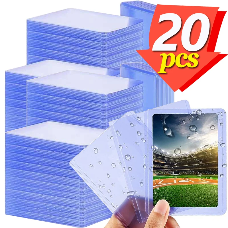 Fundas transparentes para tarjetas de juego, Protector exterior para tarjetas, fundas para carpetas de postales comerciales para tarjetas deportivas, para niños, 1-20 piezas