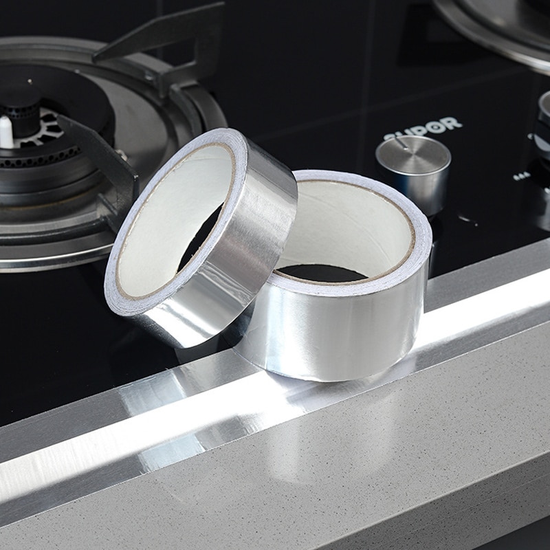 Nastro in foglio di alluminio resistente alle alte temperature Nastro per riparazione tubi da cucina Nastro adesivo sigillante per isolamento termico Nastro a prova di perdite