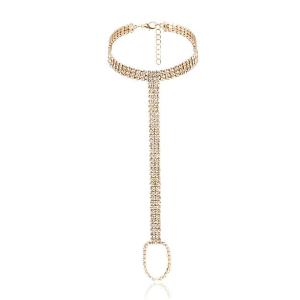 Tobillera de cristal bohemia para mujer, joyería para pie, pulsera con diamantes de imitación, cadena para tobillo y pie, anillo para el dedo del pie, sandalia descalza, accesorios de playa para mujer