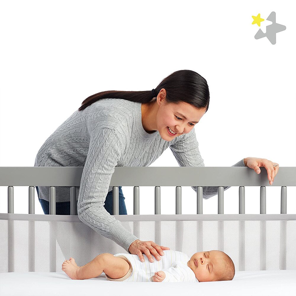 Baby crib fence spring and summer 3D breathable baby anti-collision bedding set removable and washable sandwich bed fence