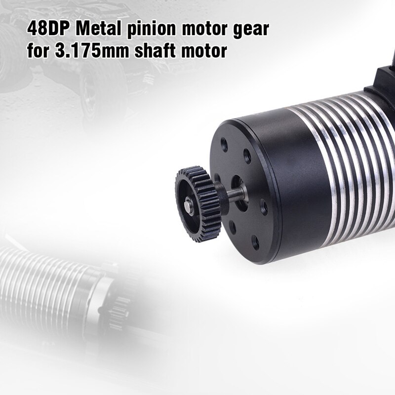 5PCS 48DP 3.175mm Metal Pinion Motor Gear Set for 1/10 RC Car Motor