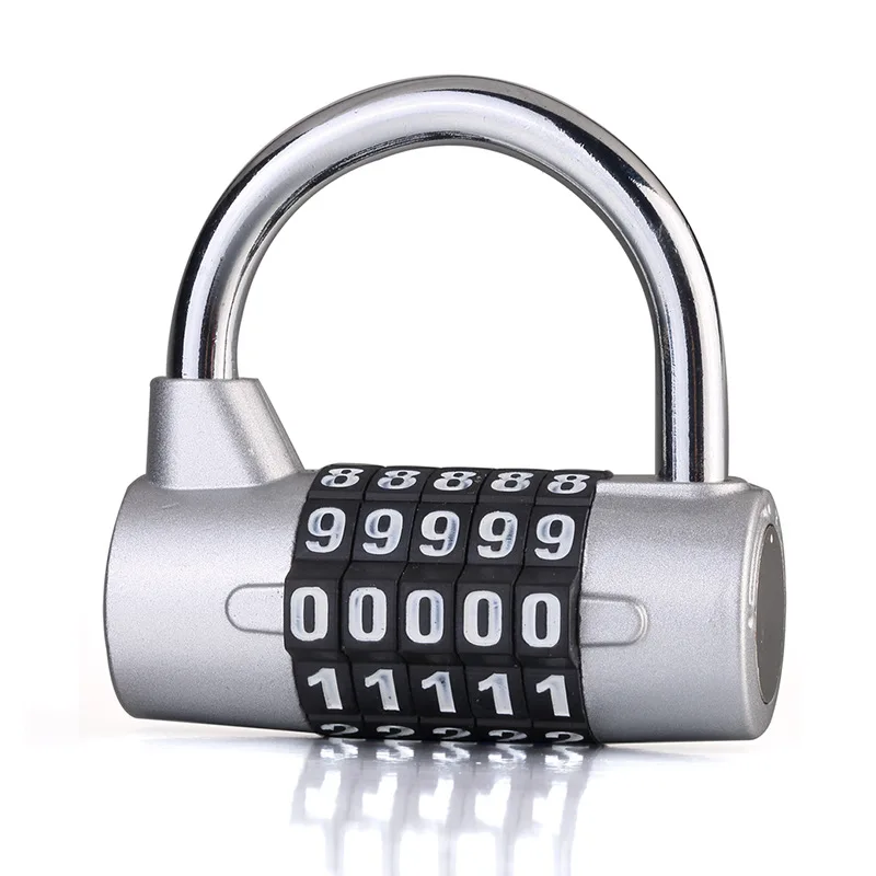 4,5 Digit Number Combination Travel Password Lock Zinc Alloy Combination Padlock 4 Colors Coded Lock Security Safely Code: Gold