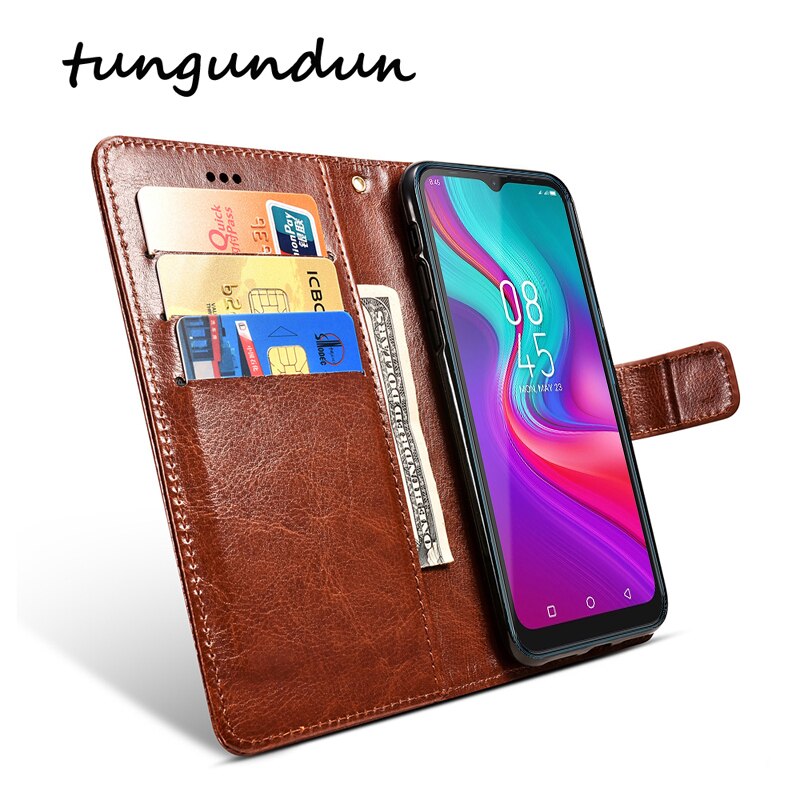 Per Infinix Hot 10 Lite custodia per telefono custodia in pelle PU per telefono Flip Cover Protector per Infinix Hot 10 Lite Funda portafoglio Shell Book Capa