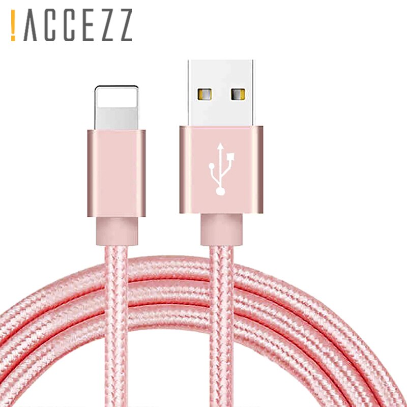 ! ACCEZZ Usb-oplaadkabel Voor Iphone X XS MAX XR 8 7 6 s 6 Plus Lading Data Cord Voor ipad Mini Nylon Verlichting Fast Charger Kabels