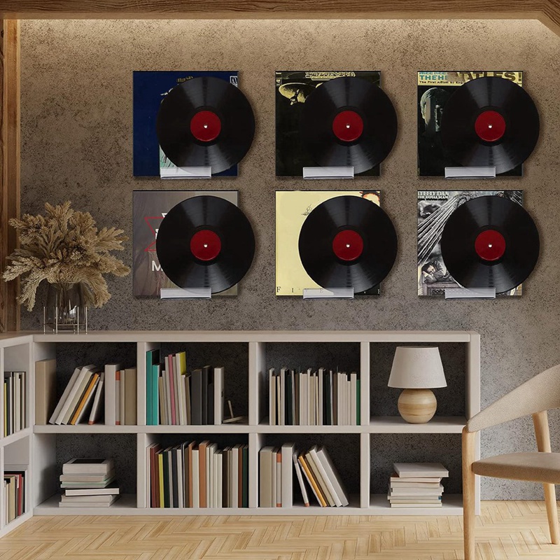 8er Pack klares Schallplatten regal Wand halterung Acryl album Platten halter Display Vinyl Schallplatten regalst änder