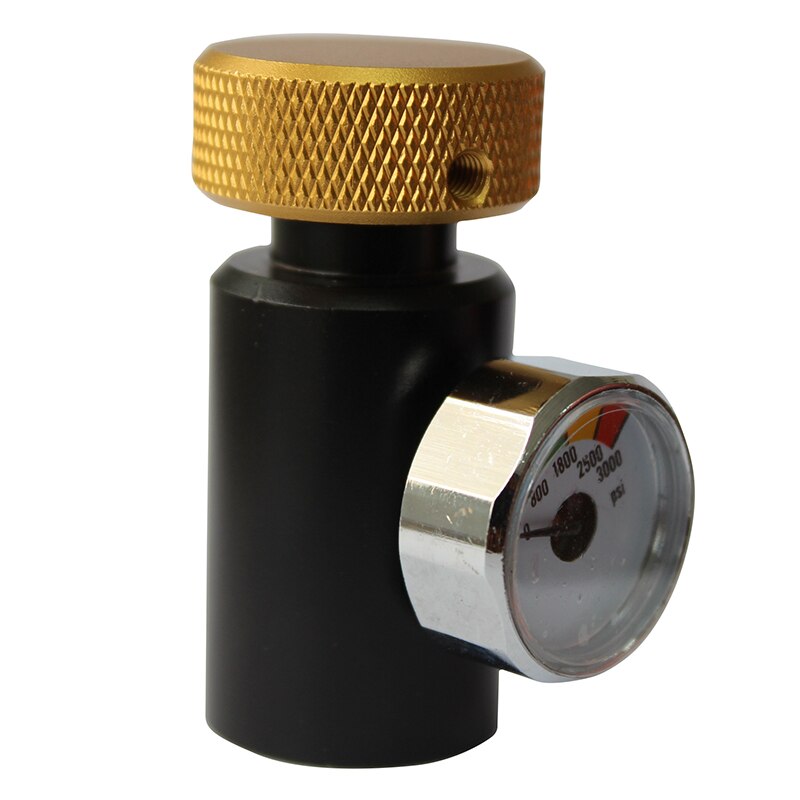 2pcs/Lot Co2 ASA Adapter Fill Station Remote On/Off with or without 3000psi Gauge: With 3000psi Gauge