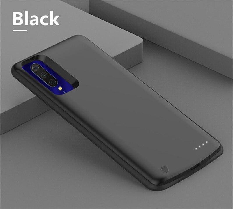 6500mAh Powerbank Case For Xiaomi Mi A3 Battery Charger Cases Portable Power Bank Charging Case For Xiaomi A3 Battery Cover: black