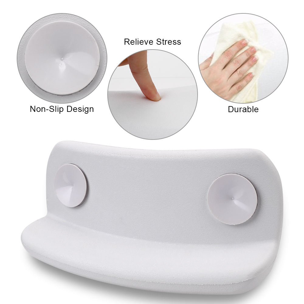 Almohada de bañera de SPA con ventosas, reposacabezas de bañera antideslizante, impermeable, suave, fácil de limpiar, accesorios de baño