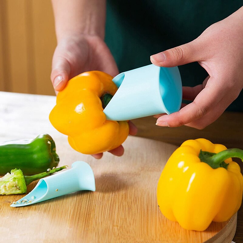 Nieuw 2 stuks chili peper ontpitter ontpitter tomaten kern scheider apparaat keukenbenodigdheden  te889