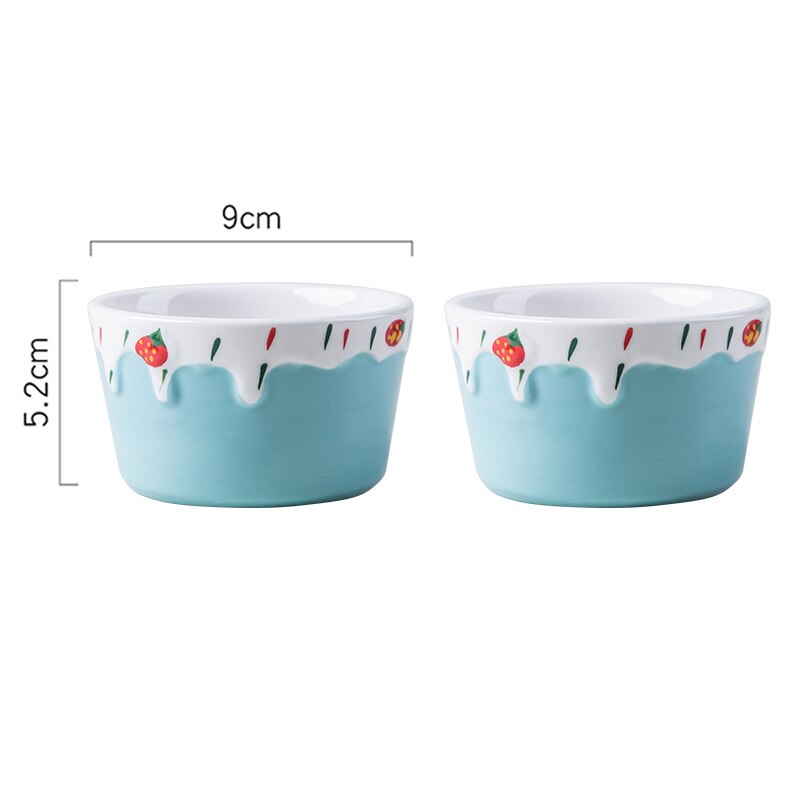 2 stk nordisk kjøkken liten kake pudding form baking mini bakebolle ovn spesielle keramiske høy temperatur resistente apparater: Bule