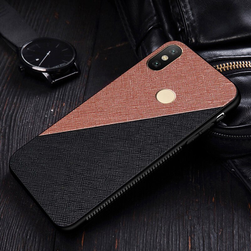 Etui,Cover,Case,For Xiaomi Mi A2 Lite 6X mia2 Fabric Cloth Texure Bumper SiIicone Soft edge Bumper Frame Back Phone Cases: For xiaomi Mi 6X / Gold