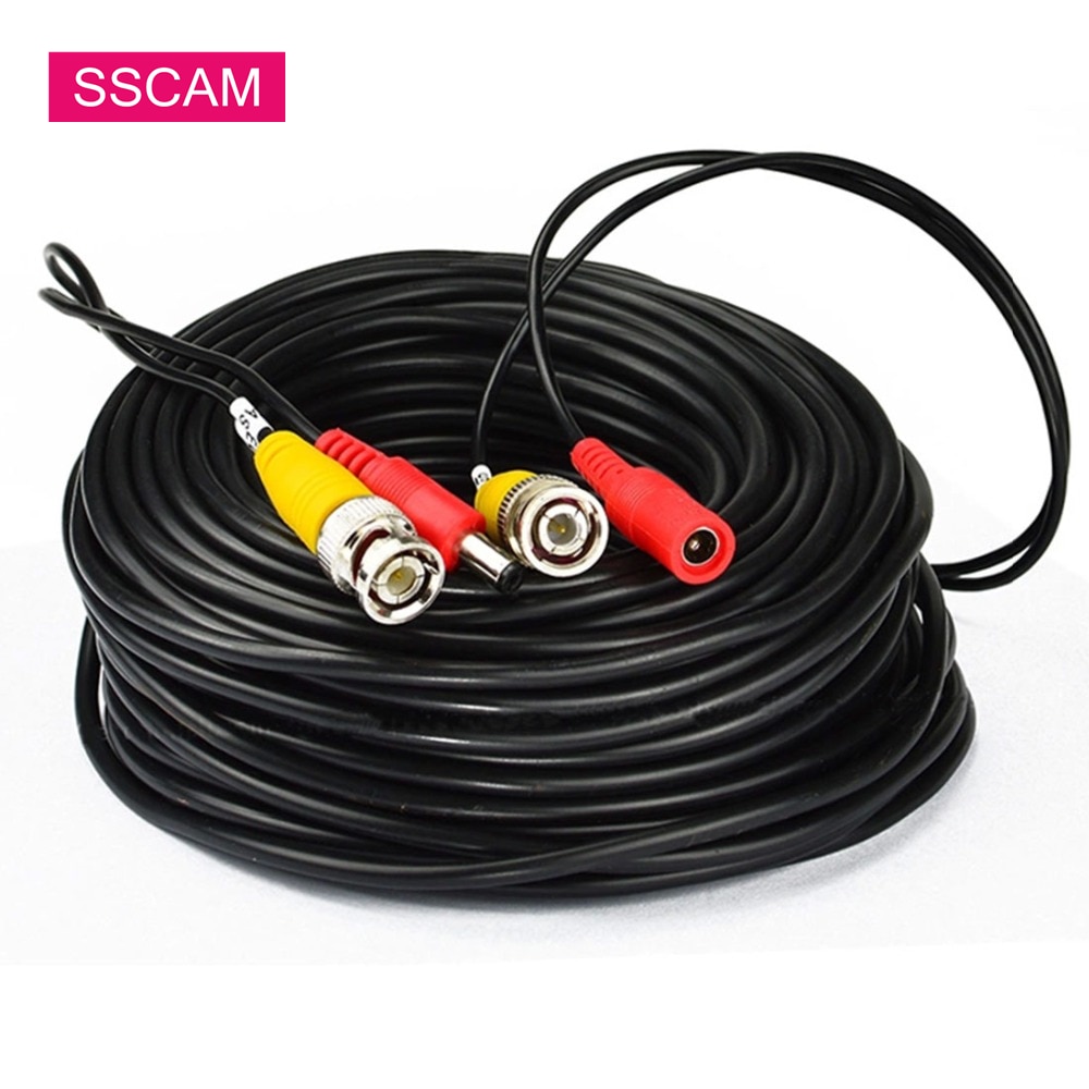 AHD CCTV Camera Cables 5M/10M/20M/30M BNC Cables Output + DC Plug Cable for Analog AHD/TVI/CVI CCTV DVR System Accessories
