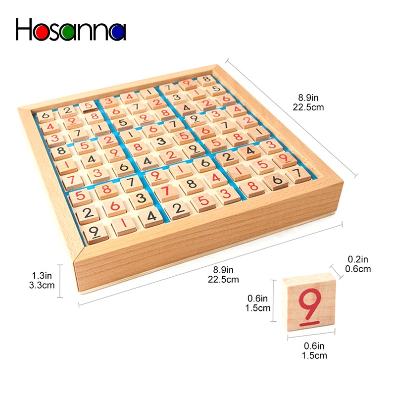 Sudoku en bois pour enfants, jeu d'échecs, plateau de jeu pour adulte, pensée logique, jouets éducatifs, pour enfants