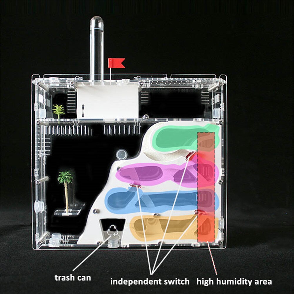 Expandable Ant Castle Four-story Ant Farm Room Double-sided Pet Workshop Sand Castle Home Kingdom Sand Soil Nest Queen Ant