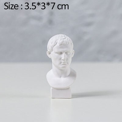 Noordse klassieke figuur gipsen beeld moderne minimalistische hars ambachten retro 3d mini schets avatar kunst model huisdecoratie: Mini-i