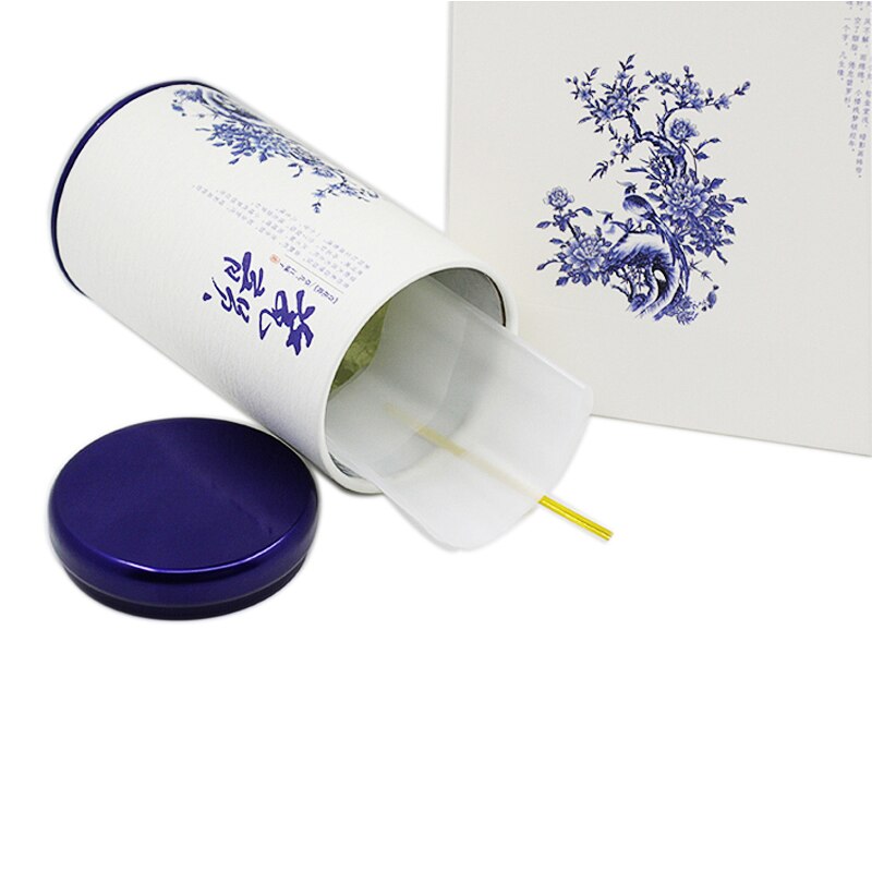 Xin Jia Yi Verpackung Papier Runde Tee Fälle Doppel Metall Deckel Karton Rohr Kaffee Papier Zylinder Container