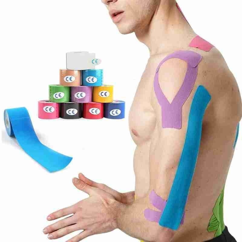 Sport Athletics Elastic Kinesiology Muscle Tape Elastic Knee Brace Support Elbow Protector Bandage Kinesio Fixer Tape Wristbands