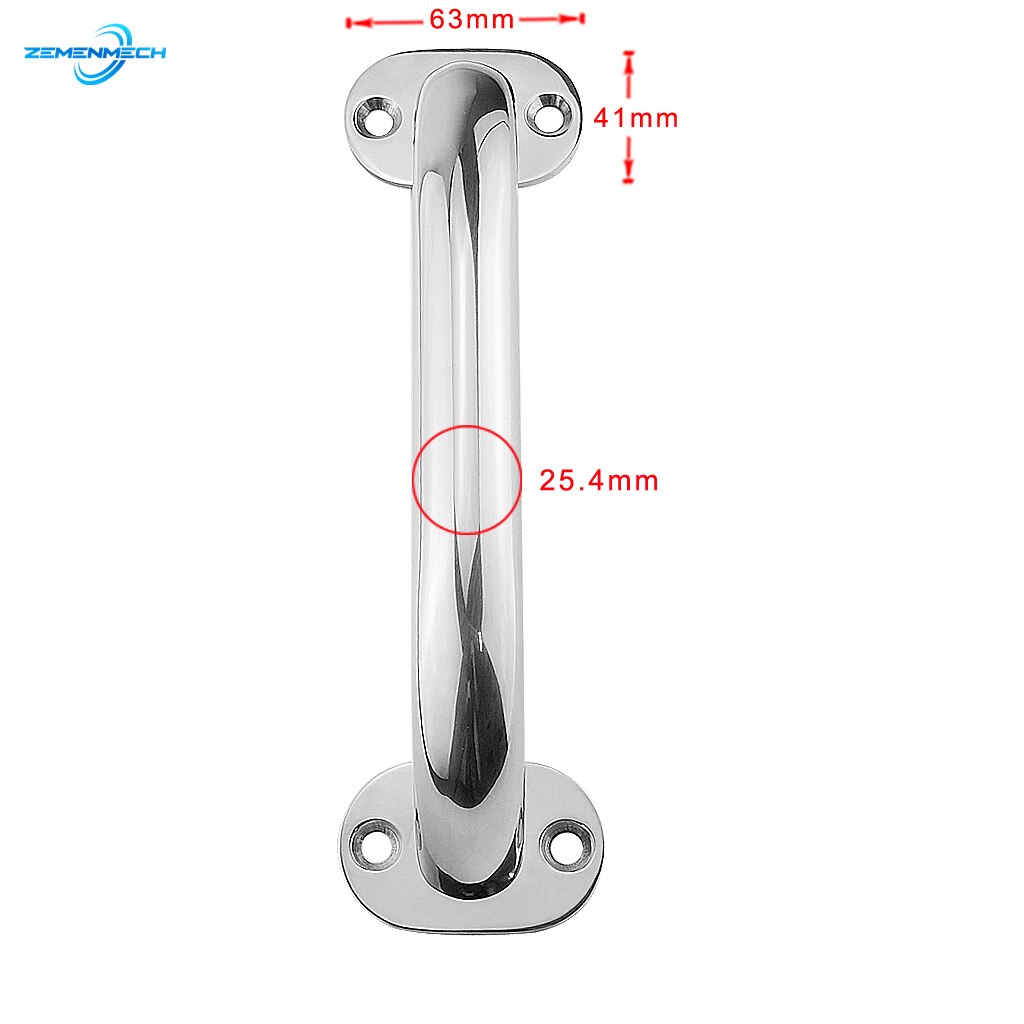 200mm 316 Stainless Steel Grab Handle Door Handrail Grip Rail Grab Bar Handle Hatch Yacht Marine Bathroom Boat Accessories