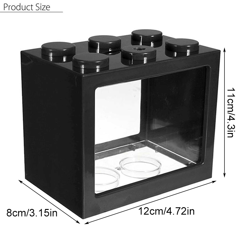 Mini Fish Tank with Light Desktop Aquarium Reptile Box Terrarium For Fish Insects Turtle Micro-landscape Fish Tank Office Suppli