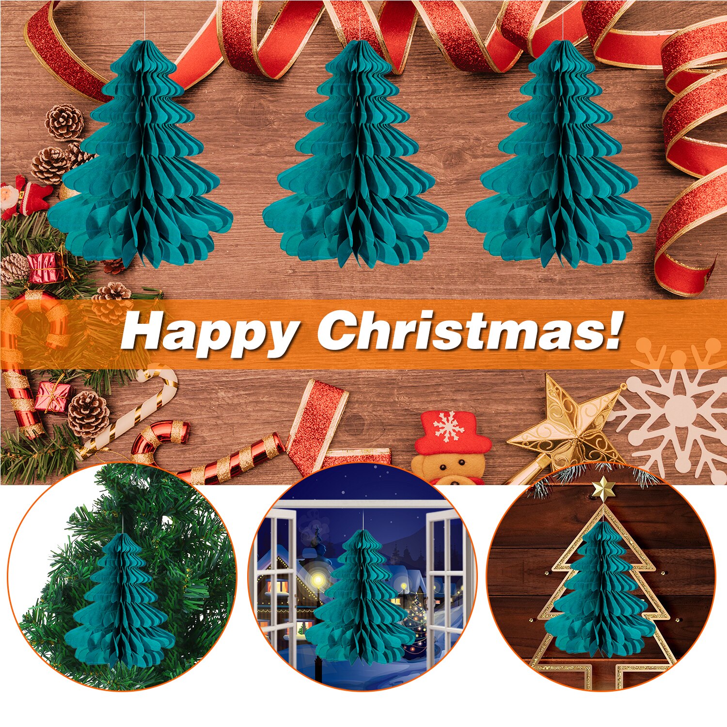 Kerst Ornament Kunstmatige Papier Kerstbomen Opknoping Decoratie Met Opknoping Lus Decor Voor Thuis Kerst