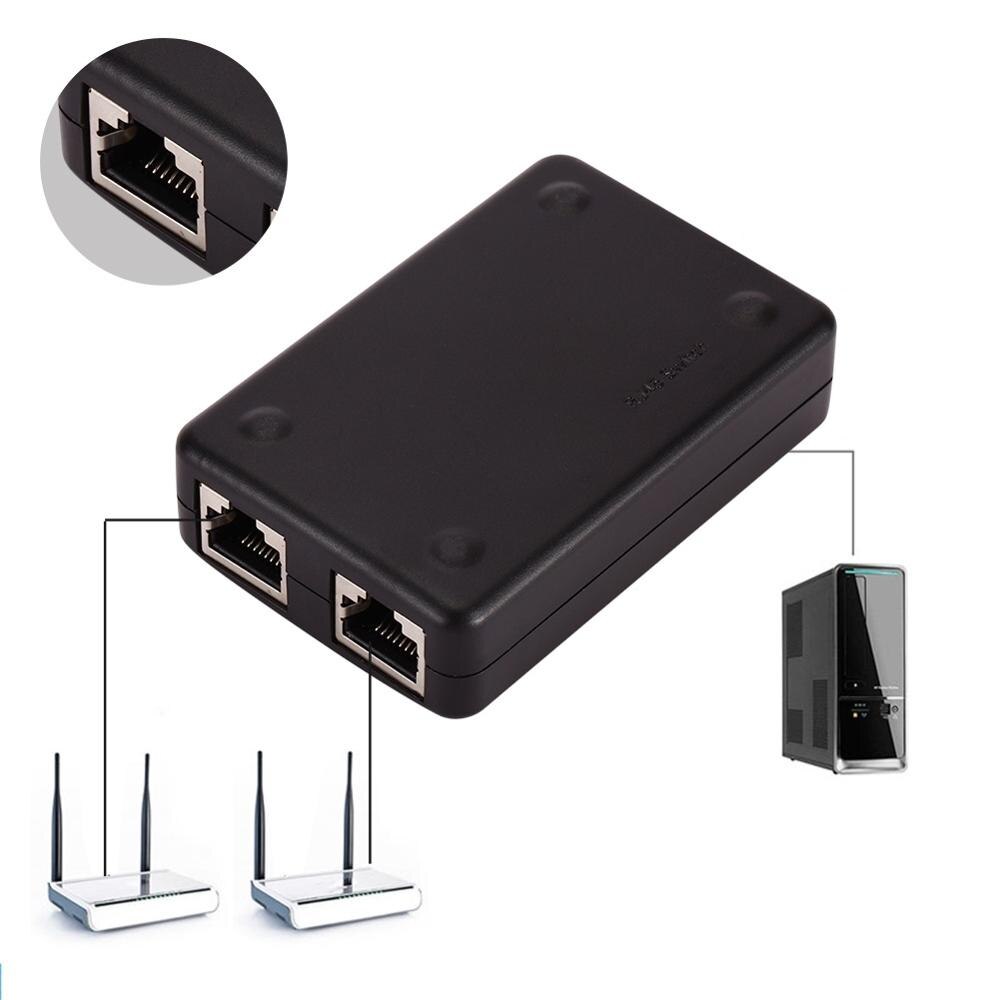 Ethernet Netwerk Switch RJ45 Splitter 1-In-2-Out/2-In-1-Out usb Powered Kantoor Netwerk Hub