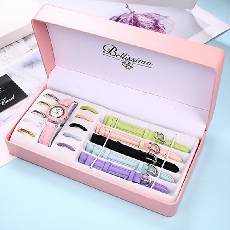 Dames Quartz Horloges Student Horloge Box Set Luxe Horloges Voor Vrouwen Best Selling Producten Klok