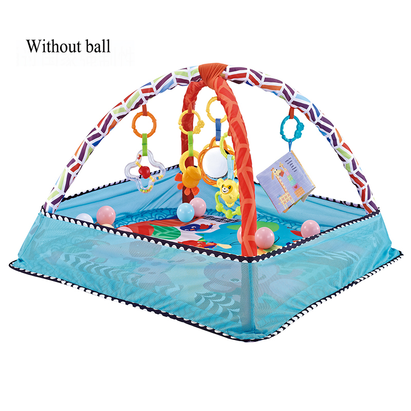 Marco de Fitness para bebés, manta de juego para gatear, rompecabezas, valla multifunción, estera para gatear, juguetes de iluminación, PISCINA DE BOLAS del océano: without ball A