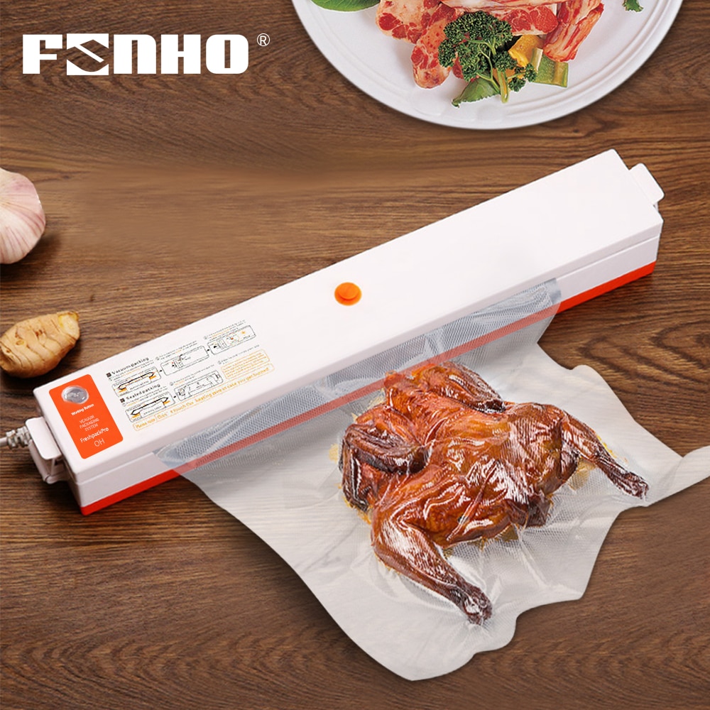 FUNHO-Machine à sceller sous-vide électrique, 220/110V, Machine à emballer sous-vide automatique pour aliments, avec sac sous-vide