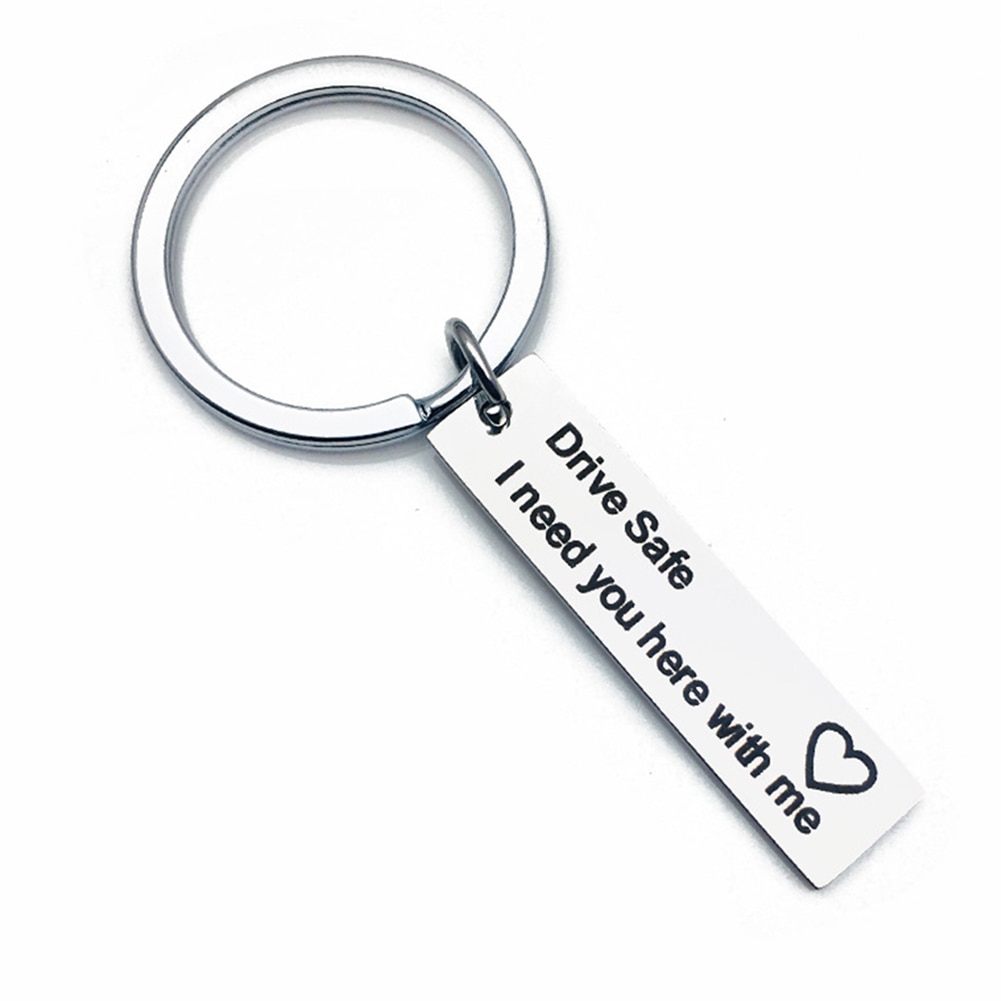Paar Auto Keychain Nette Männer Frauen Schlüsselanhänger Edelstahl Anhänger Schlüssel Zubehör Liebe Schlüssel Ring Benutzerdefinierte Stick Sicher Schlüssel Kette