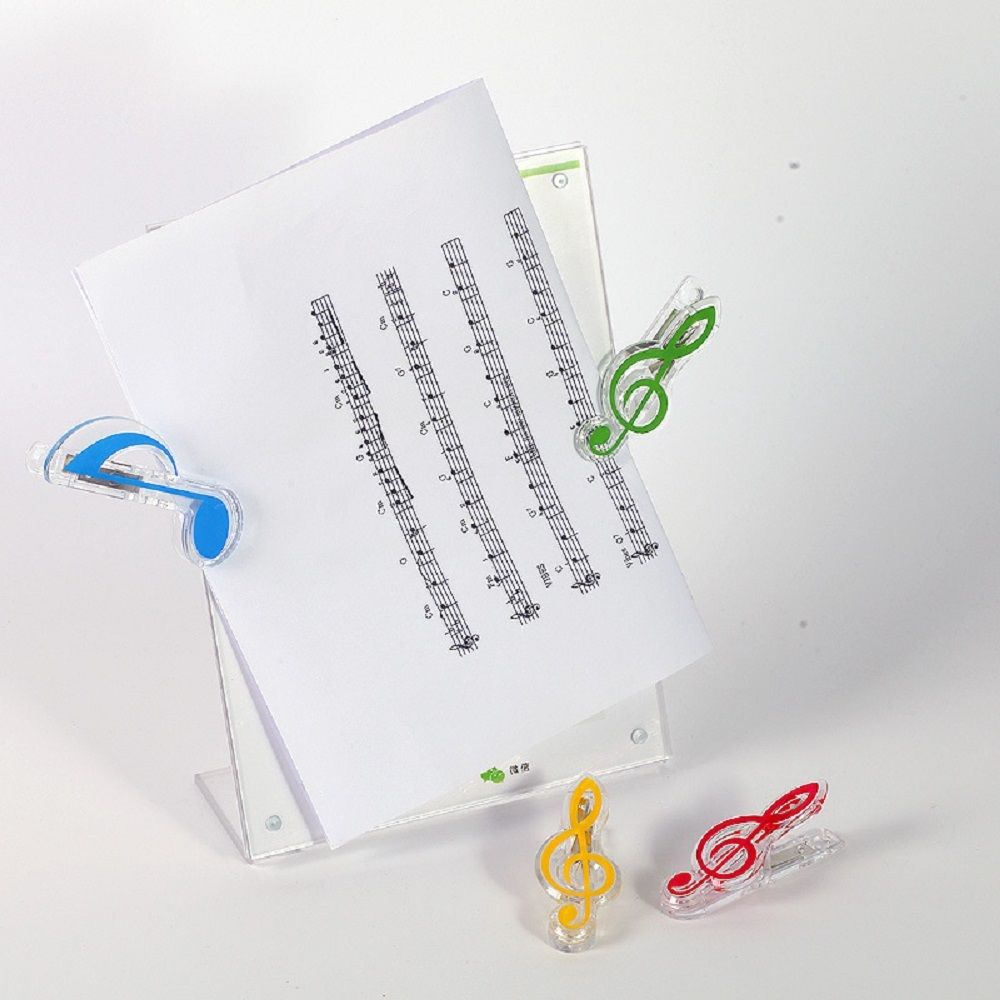 For Book Paper Sheet Plastic Musical Note Spring Holder Folder for Piano Supply Letter Paper Clip Office Binding Supplies