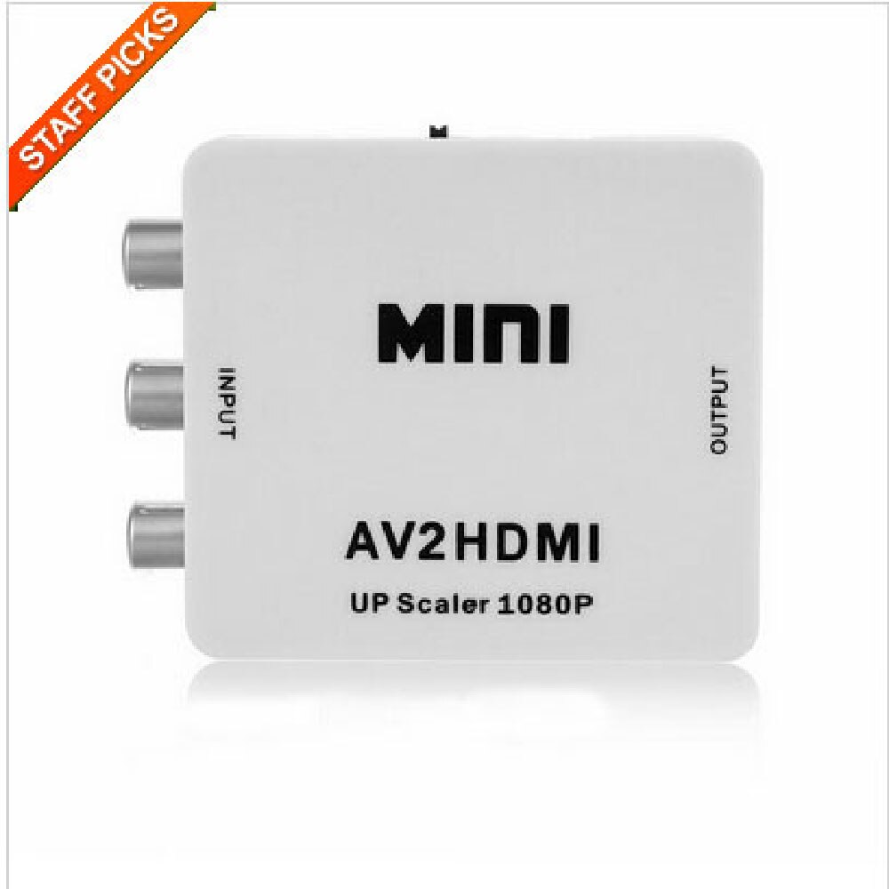 1080P Rca Av Naar Hdmi Converter Adapter Mini Composiet Cvbs Naar Hdmi AV2HDMI Converter