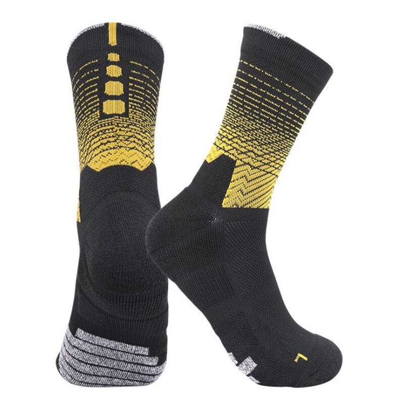 Calcetines de baloncesto Elite Crew Dry Fit para hombre, medias gruesas con almohadilla de cojín de felpa suave, calcetines deportivos de Color contrastante