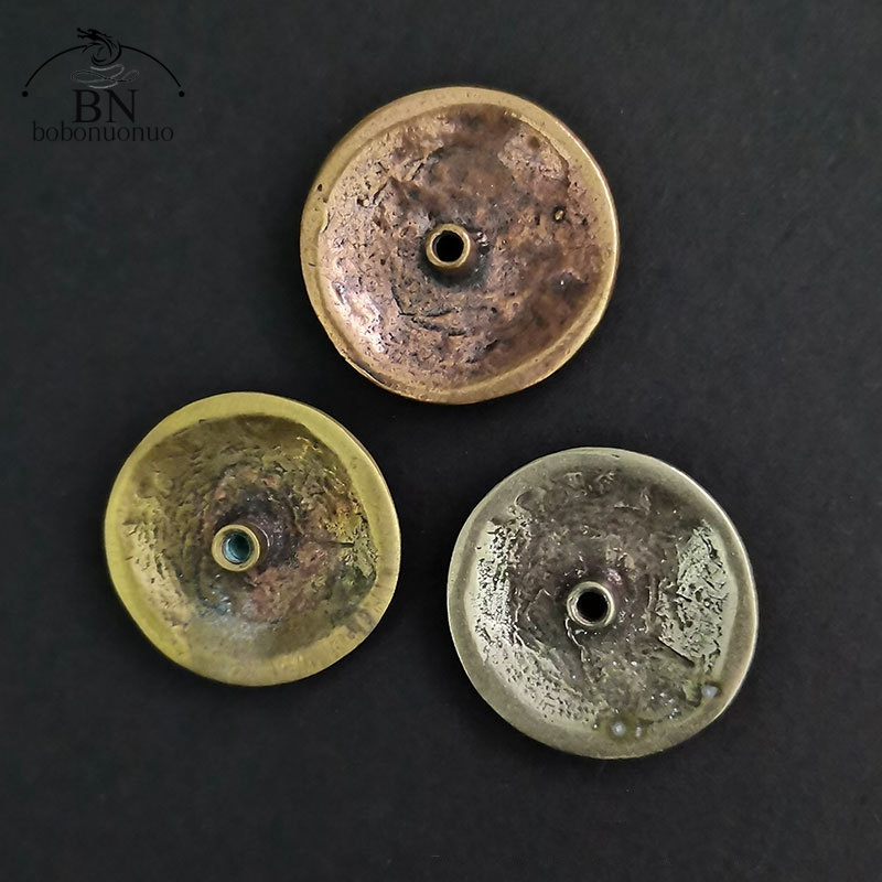 Bouddha visage en colère dieu gardien du bouddhisme, vis en laiton bouton Rivet bricolage sac en cuir portefeuille chaîne vêtement décoration boucles rétro