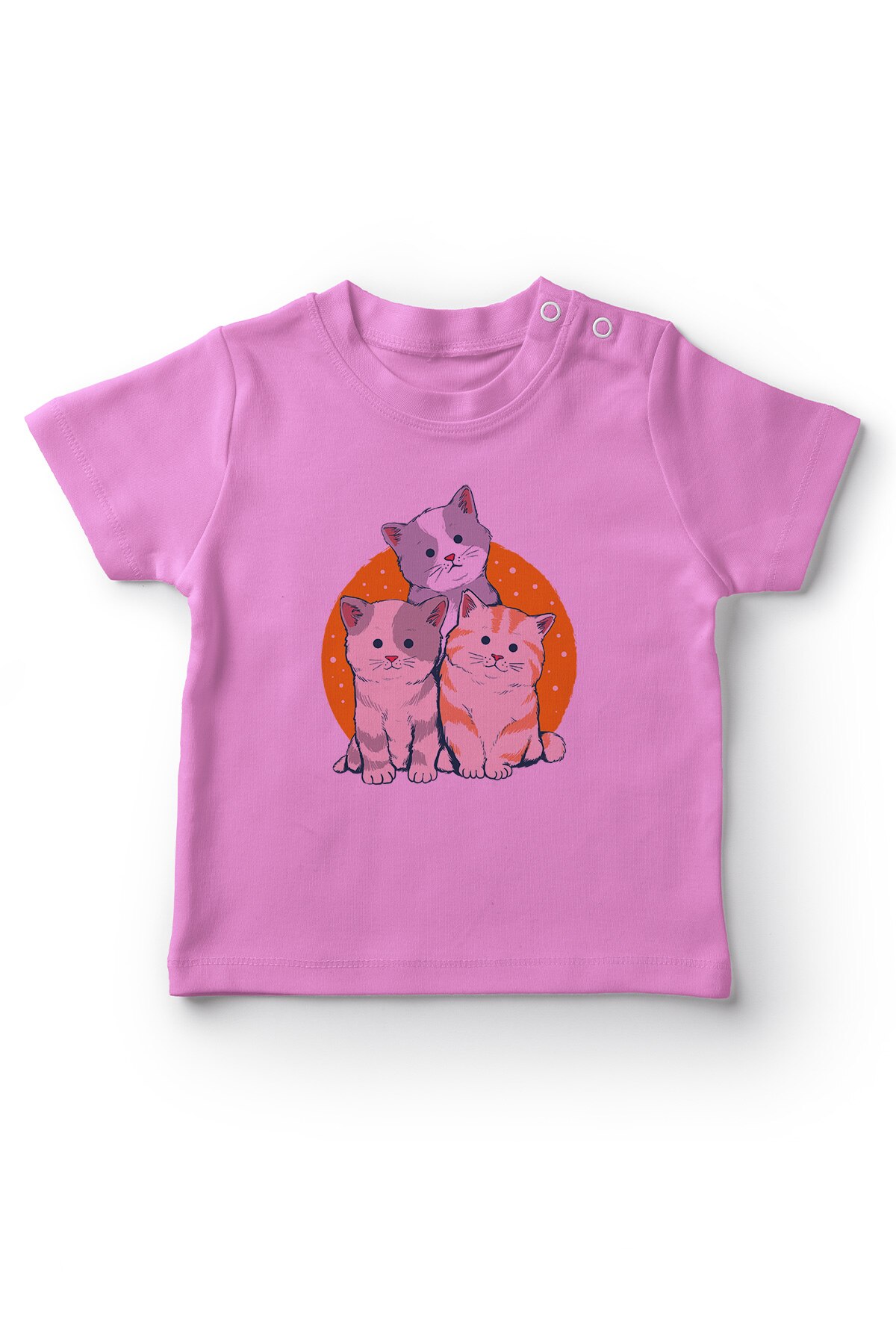 Angemiel Baby Happy Cats Girl Baby T-Shirt Pink