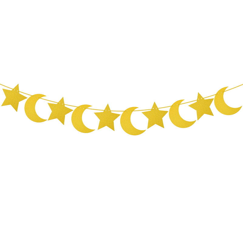 EID Mubarak bannière paillettes étoile lune lettre papier banderoles guirlande islamique musulman fête Ramadan Kareem décorations pour la maison 2024: kaki foncé