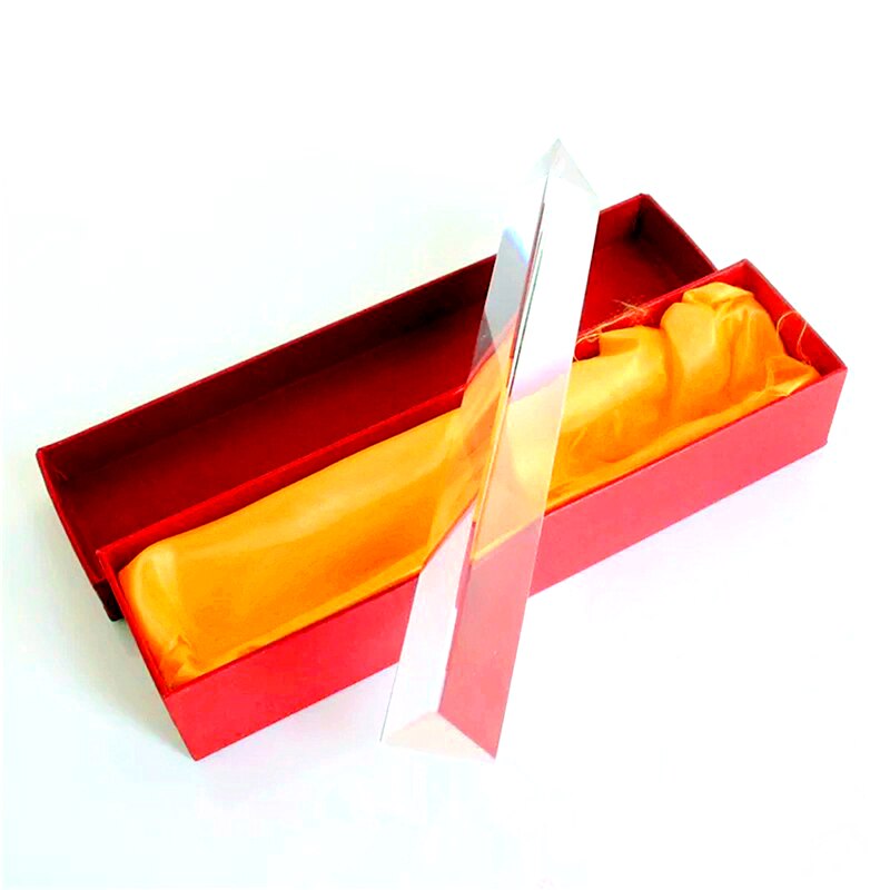 20X3X3X3cm K9 Crystal Optical Glass Triple Triangular Prism Refractor Physics Experiment Educational Tools