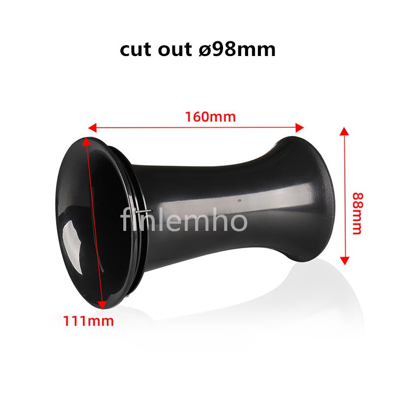 Accesorios de tubo de bajo para altavoz, puerto reflejo de plástico para altavoz de DJ para coche, Subwoofer Hifi para cine en casa, Woofer de Audio , 1 ud.: Negro